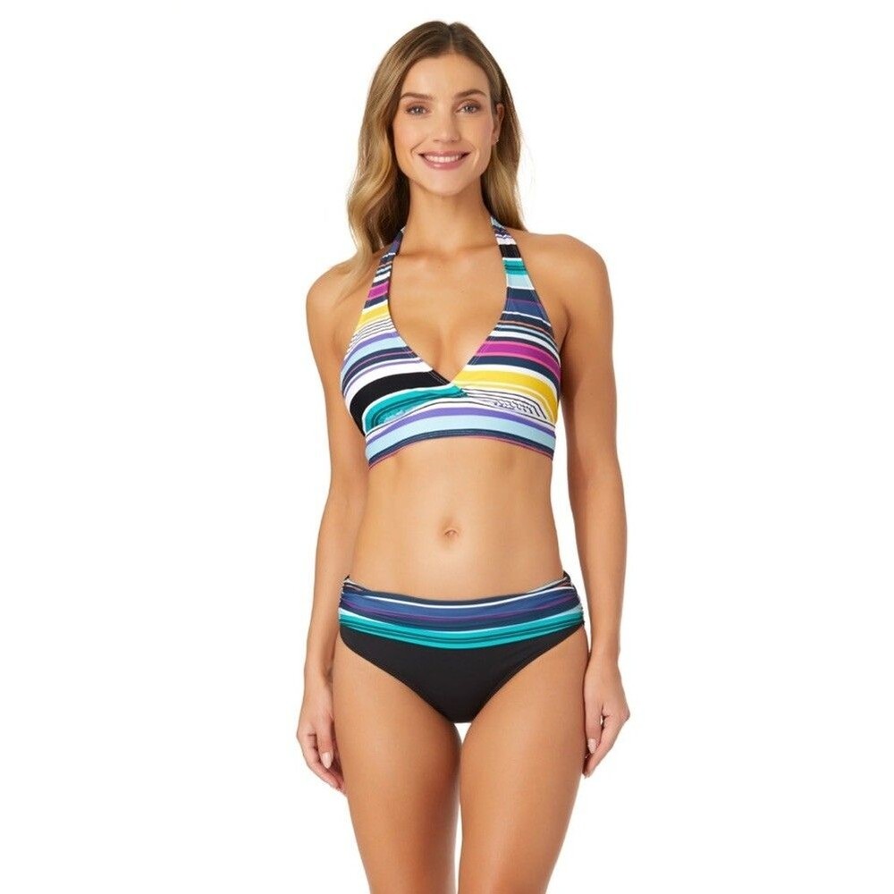 Anne Cole Women's Eleni Multi Color Bikini Set Size Medium NWT $130